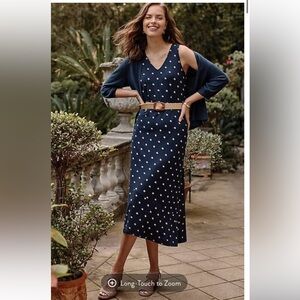 J. jill Flounced-Hem Midi Dress Size, S